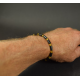 Men's and women's healing bracelet made of dark cherry amber beads