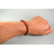 Men's healing bracelet made of cognac polished amber beads