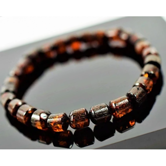 Massive Amber Bracelet Genuine Baltic Amber Jewelry Men's bracelet pressed  | eBay