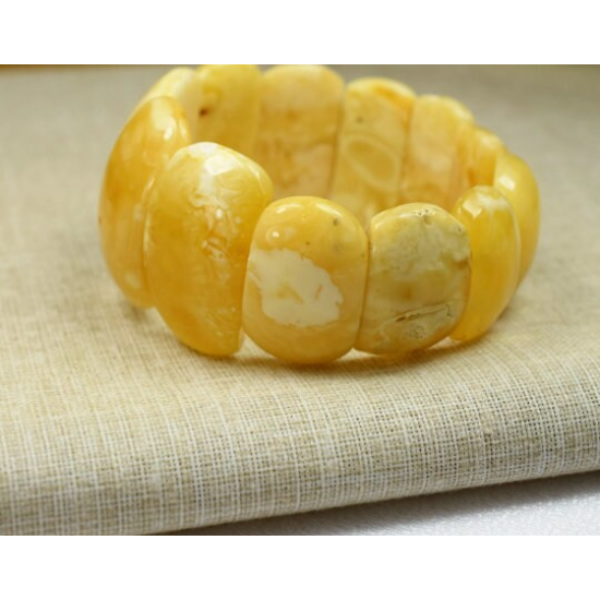 Royal amber bracelet for women's/ Baltic amber beads/ Elastic amber bracelet