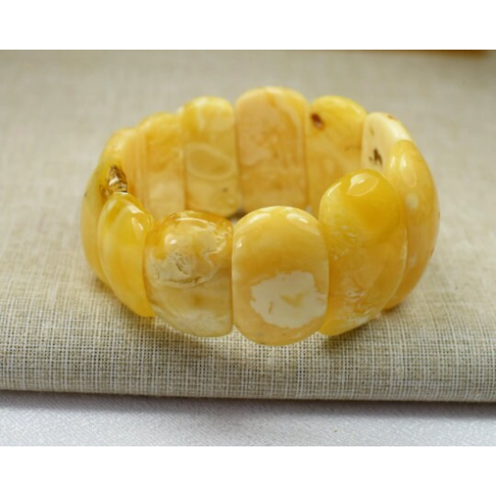 Royal amber bracelet for women's/ Baltic amber beads/ Elastic amber bracelet