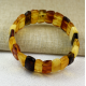 Unpolished Amber bracelet from natural Baltic amber beads/ Elastic amber bracelet