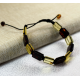 Adjustable bracelet made of natural amber beads