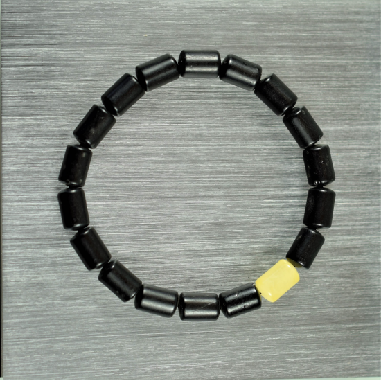 Black Amber men's bracelet/ Beautiful Gift for Men/ Men and Women jewelry