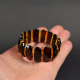 Dark cherry colored amber bracelet with light inserts, Baltic Amber bracelet for women
