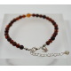 Amber Anklet With Silver chain, Amber bracelet from natural Baltic amber beads