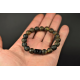 Men's healing amber bracelet made of dark unpolished amber beads