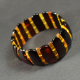 Dark cherry colored amber bracelet with light inserts, Baltic Amber bracelet for women