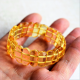 Amber Bracelet From Natural Baltic Amber Lemon Color Beads/ Elastic Amber Bracelet
