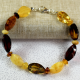 Minimalist Amber Bracelet with lobster clasp, Amber bracelet from natural Baltic amber beads