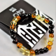 Baltic Amber Multicolored Elastic Bracelet For Women's / Beautiful Gift for Mom