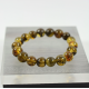 Amber Bracelet in Round Mud Color with a Piece of Amber