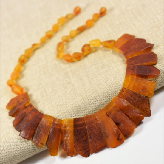 Raw Amber Necklace for women/ Cleopatra style Necklace/ Beautiful Gift for Mom