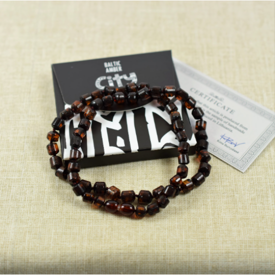 Genuine Baltic Amber men's bracelet - Necklace/ Beautiful Gift for Men/ Men and Women jewelry