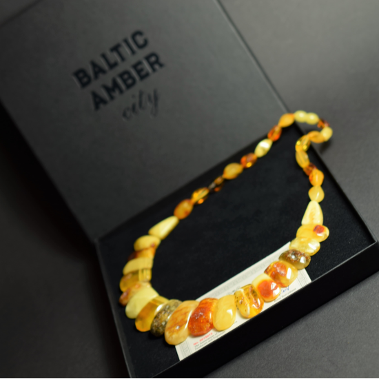 Genuine Baltic Amber Cleopatra Necklace