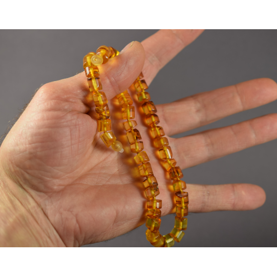 Polished Amber Necklaces For Men's and Women's/  Amber Women jewelry For Adult