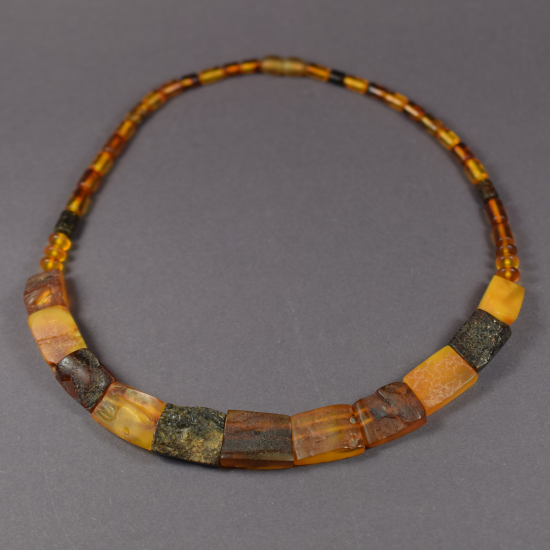 Genuine Baltic Raw Amber Cleopatra Necklace 