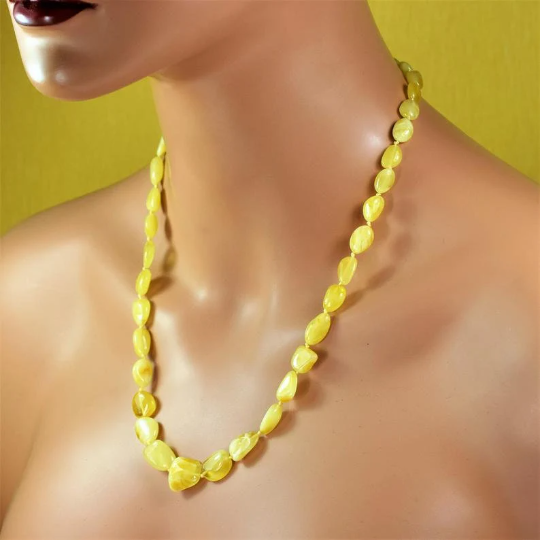 AmberJewelry Raw Amber Necklaces for Adults - 21.6 inches 55cm - India |  Ubuy