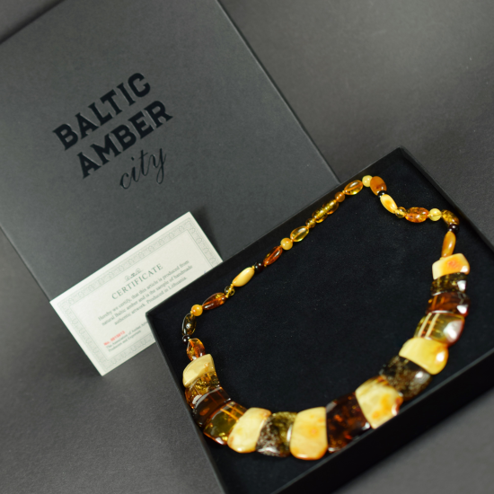 Genuine Baltic Amber Cleopatra Necklace/ Beautiful Gift for Mom