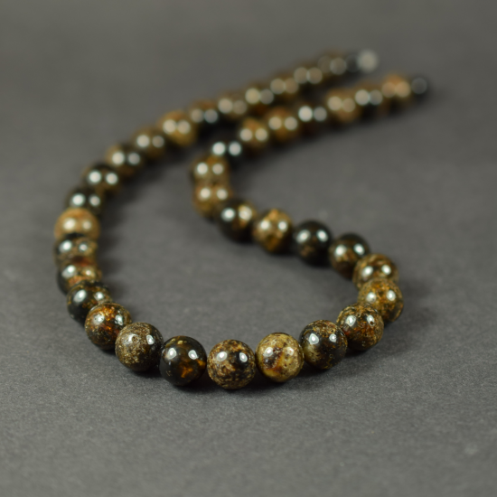 Amber necklace for men’s and women’s made of black amber