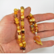 Amber necklace for men and women with talisman, amber horn