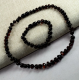 Baltic amber necklace for adults from dark cherry amber, Healing Amber Necklace