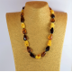Amber Necklace From Multicolored Amber, Healing Amber Necklace