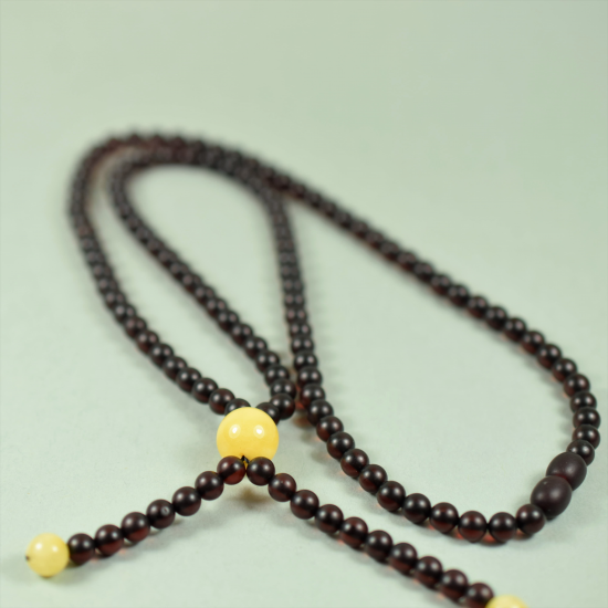 Necklace Of Natural Precious Dark Cherry Amber/ Gift for Mom