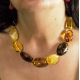  Luxury Amber Massive Necklace and bracelet / Beans amber beads necklace/ bracelet/ Gift for Mom