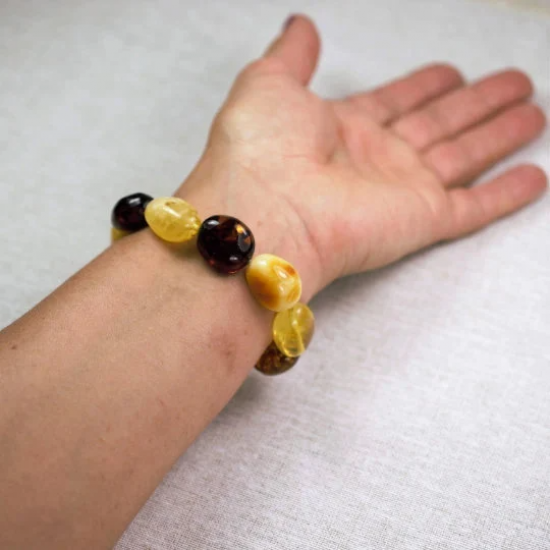  Luxury Amber Massive Necklace and bracelet / Beans amber beads necklace/ bracelet/ Gift for Mom