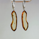 Amber Earrings  made cut from one piece of amber