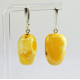 Amber Earrings And Amber Pendant Made Natural Shape Amber