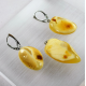 Amber Earrings And Amber Pendant Made Natural Shape Amber