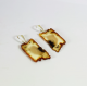 Amber Earrings  made cut from one piece of amber