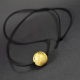 Amber ball pendant with leather strap, amber amulet, amber medallion