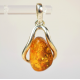 Amber Pendant with sterling silver