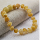 Baby teething bracelet with butterscotch amber color