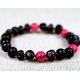 Baby amber bracelet from Dark Cherry with Red rose turquoise stone