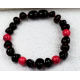 Baby amber bracelet from Dark Cherry with Red rose turquoise stone