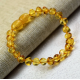 Baby teething bracelet with Lemon color amber