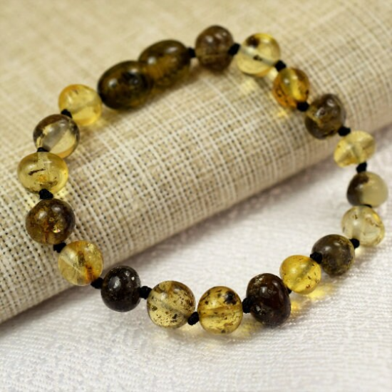 Baltic amber baby bracelet, Healing amber bracelet