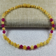 Baltic Amber baby Necklace with Rose nephrite