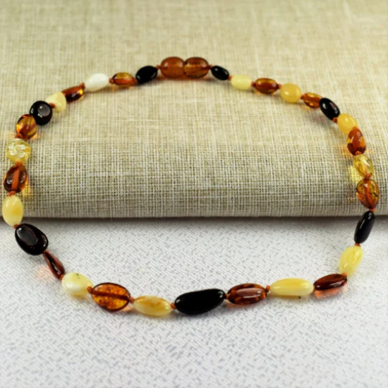 Amber necklace for boys with natural amber 