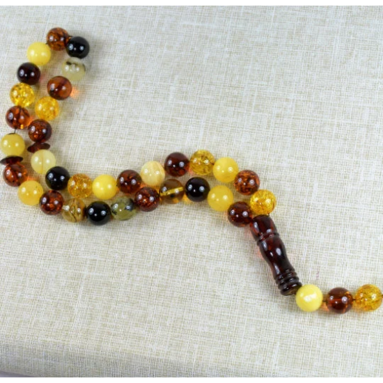 Amber Mala 33Pcs Islamic Prayer Beads