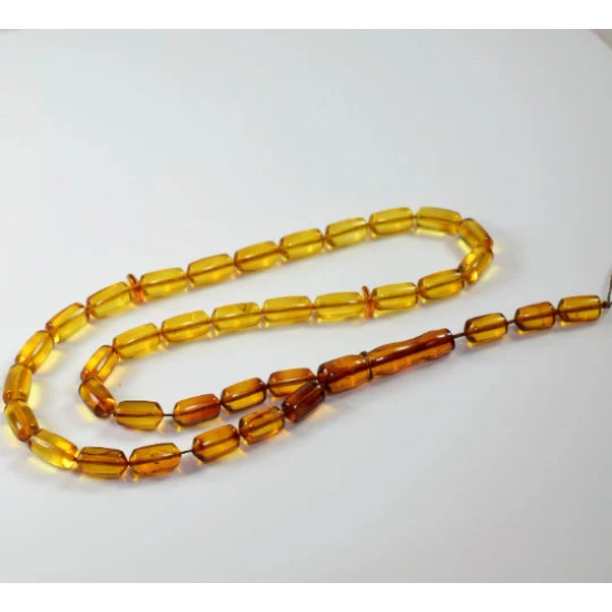 Natural Baltic Amber Islamic Prayer Beads Rosary Tesbih Kehribar مسبحة, 